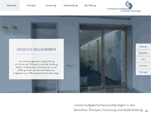 Tablet Screenshot of christoph-dornier-stiftung.de